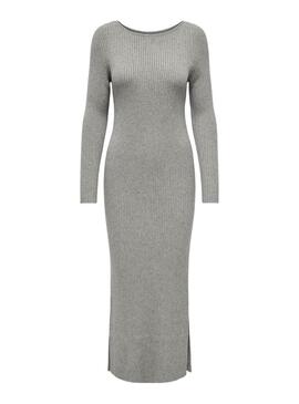 Robe Only Katia maxi en maille grise pour femme