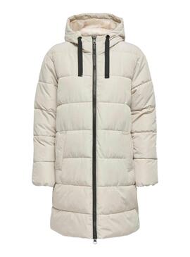 Manteau rembourré Only Clair beige pour femme