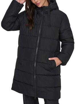 Manteau matelassé noir Only Clair pour femme.