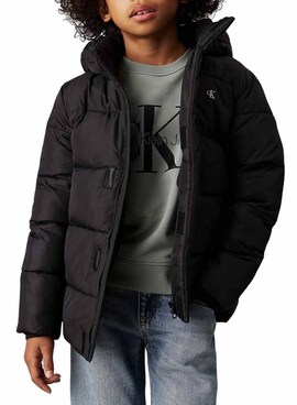 Veste Calvin Klein Essential Puffer Noire Garçon