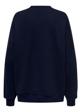 Sweatshirt Only Deborah bleu marine pour femme