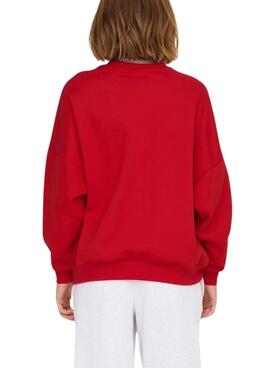 Sweatshirt Only Deborah rouge pour femme.