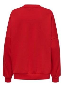 Sweatshirt Only Deborah rouge pour femme.