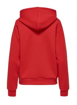 Sweat à capuche Only Scarlett rouge pour femme