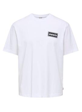 T-shirt Only and Sons Oasis Definitely Maybe blanc pour homme