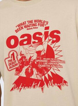 T-shirt Only and Sons Oasis Cartoon beige pour homme