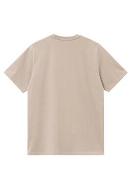 T-shirt Carhartt American Script en marrón tostado para hombre.