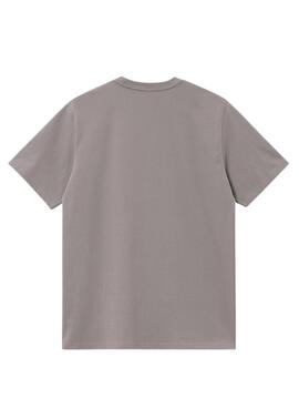 T-shirt Carhartt American Script grise pour homme