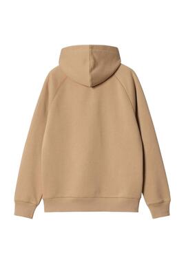 Sweat à capuche Carhartt Chase camel pour homme