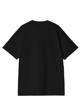 T-shirt Carhartt Label Script noir pour homme.