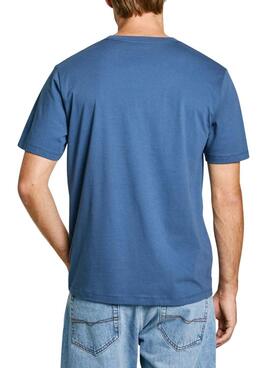 T-shirt Pepe Jeans Eggo bleu pour homme.