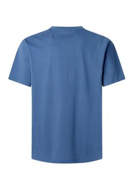 T-shirt Pepe Jeans Eggo bleu pour homme.