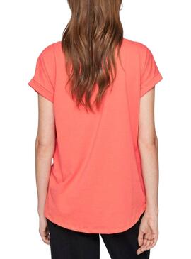 T-shirt Vila Vidreamers New coral pour femme