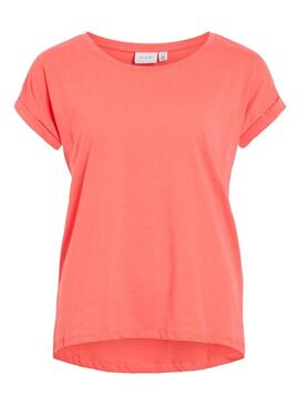 T-shirt Vila Vidreamers New coral pour femme