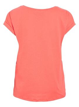 T-shirt Vila Vidreamers New coral pour femme