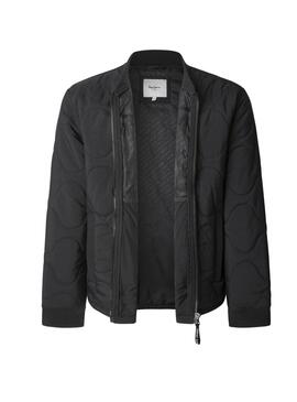 Veste bombardier Pepe Jeans Malabar matelassée noire pour homme