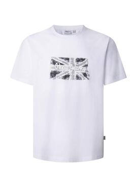 Maillot Pepe Jeans Flag blanc pour homme