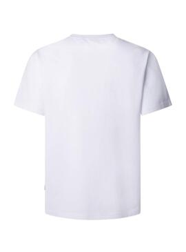 Maillot Pepe Jeans Flag blanc pour homme