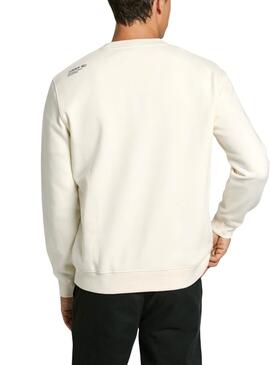 Sweatshirt Pepe Jeans Dylan blanc pour homme