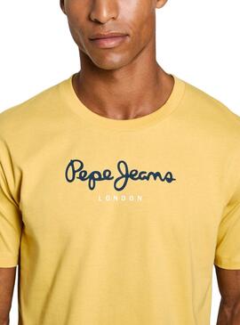 T-shirt Pepe Jeans Eggo jaune pour homme