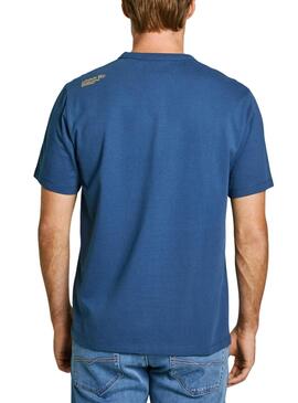 T-shirt Pepe Jeans Dylan bleu pour homme.