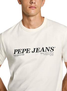 T-shirt Pepe Jeans Dylan blanc pour homme