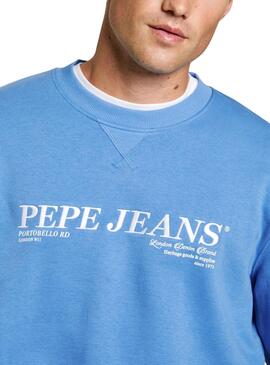 Sweatshirt Pepe Jeans Dylan bleue pour homme.