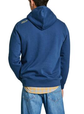 Sweat à capuche bleu pour homme Pepe Jeans Dylan