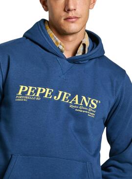 Sweat à capuche bleu pour homme Pepe Jeans Dylan