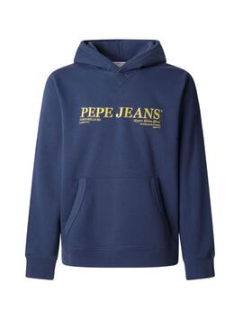 Sweat à capuche bleu pour homme Pepe Jeans Dylan