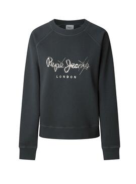 Sweatshirt Pepe Jeans Lupita noir pour femme