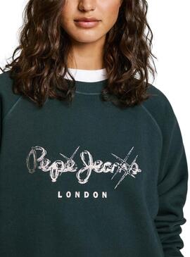 Sweatshirt Pepe Jeans Lupita noir pour femme