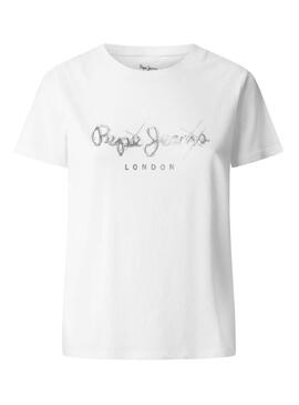 T-shirt Pepe Jeans Leticia blanc pour femme