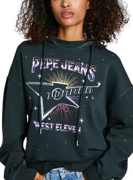 Sweatshirt Pepe Jeans Lilian noir pour femme