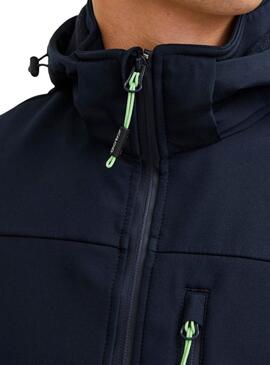 Veste softshell Jack and Jones Theo marine pour homme