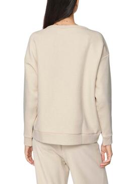 Sweatshirt Vila Vimaldea beige pour femme.