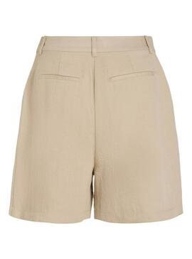 Shorts Vila Viflea Beige Pour Femme.