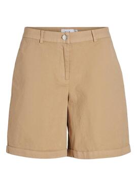 Shorts Vila Vistorma Chino Tostado Pour Femme.