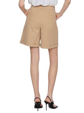 Shorts Vila Vistorma Chino Tostado Pour Femme.