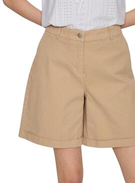 Shorts Vila Vistorma Chino Tostado Pour Femme.