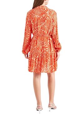 Robe Only Chiara Orange Imprimée pour Femme