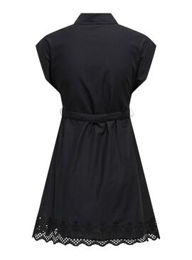 Robe chemise noire Only Lou pour femme