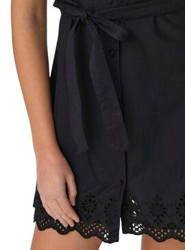 Robe chemise noire Only Lou pour femme