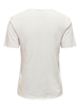 T-shirt Only Lucy Voyage Blanc Pour Femme