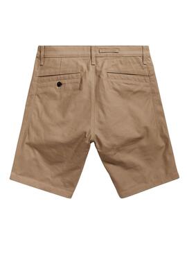 Bermuda G-Star Beige Broson 2.0 Slim Chino pour Homme