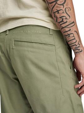 Bermuda G-Star verde Bronson 2.0 Slim Chino pour homme