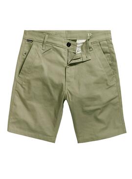 Bermuda G-Star verde Bronson 2.0 Slim Chino pour homme