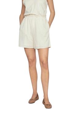 Shorts Vila Vicarmena Beige Pour Femme