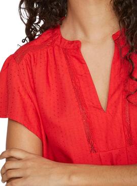 Blouse Vila Vinensa Rouge Pour Femme