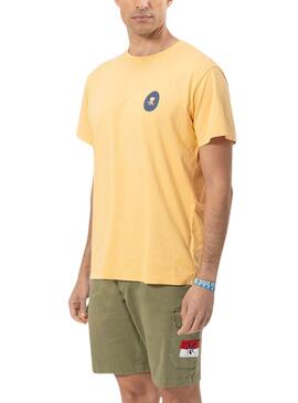 T-shirt Le Poulpe Aloha Orange Pour Homme